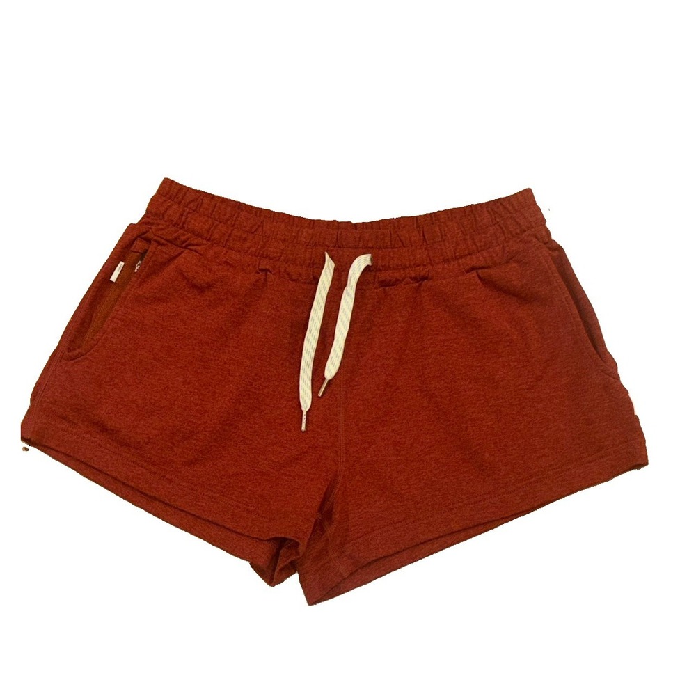 Vuori Halo Performance Short Women's Size XS 2.5" Inseam Heather Orange